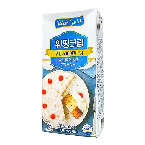 [한정판매] 리치골드 휘핑크림(쿠킹,베이커리용)-1kg
