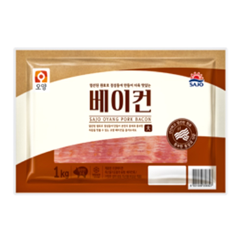 [신상품] 4108. 베이컨 (소) 냉동 - 오양 1kg